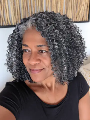 Gray Crochet Braids Hairstyles for Older Women