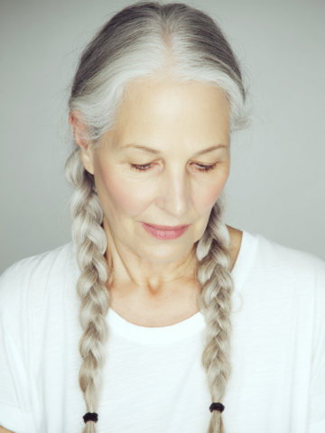 Braided Hairstyles for Gray Hair Over 50