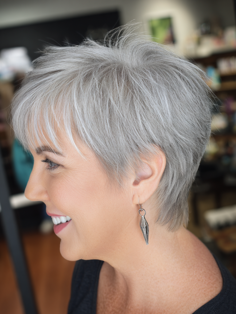 Low Maintenance Hairstyles for a 60 Year Old Women with Fine Hair
