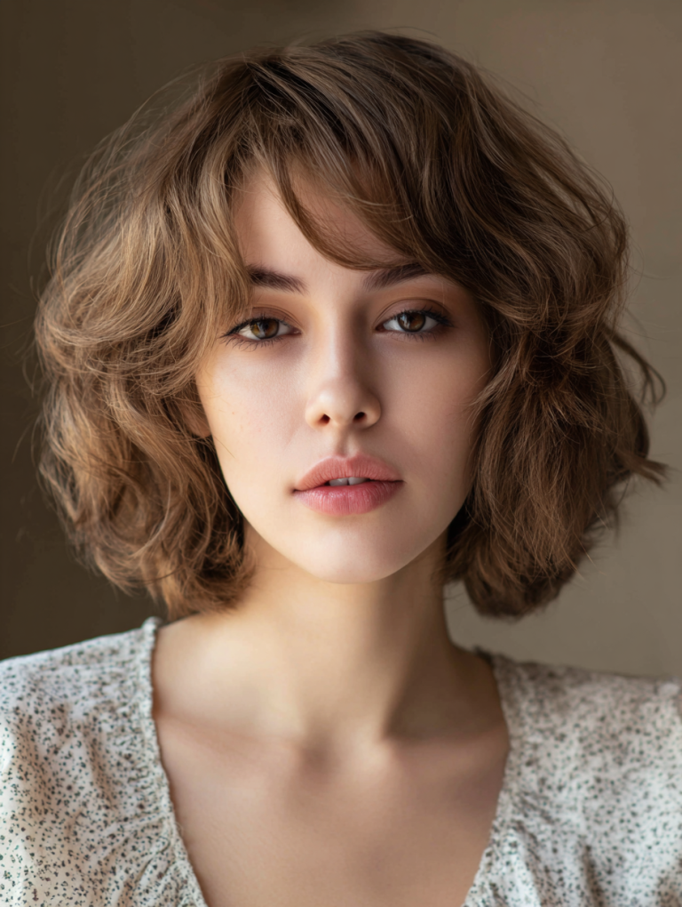 Wavy Short Shag Haircuts