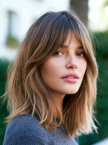 Long Bob With Curtain Bangs Ideas