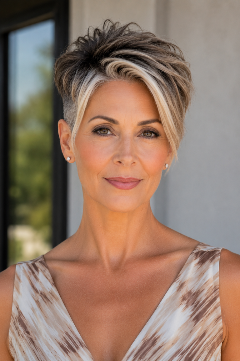 Undercut Pixies for Women Over 50