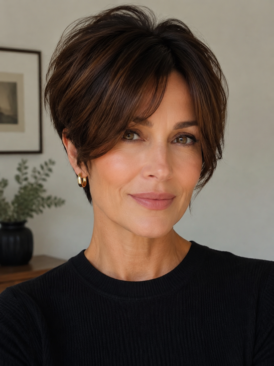 Long Pixie Haircuts for Women Over 40
