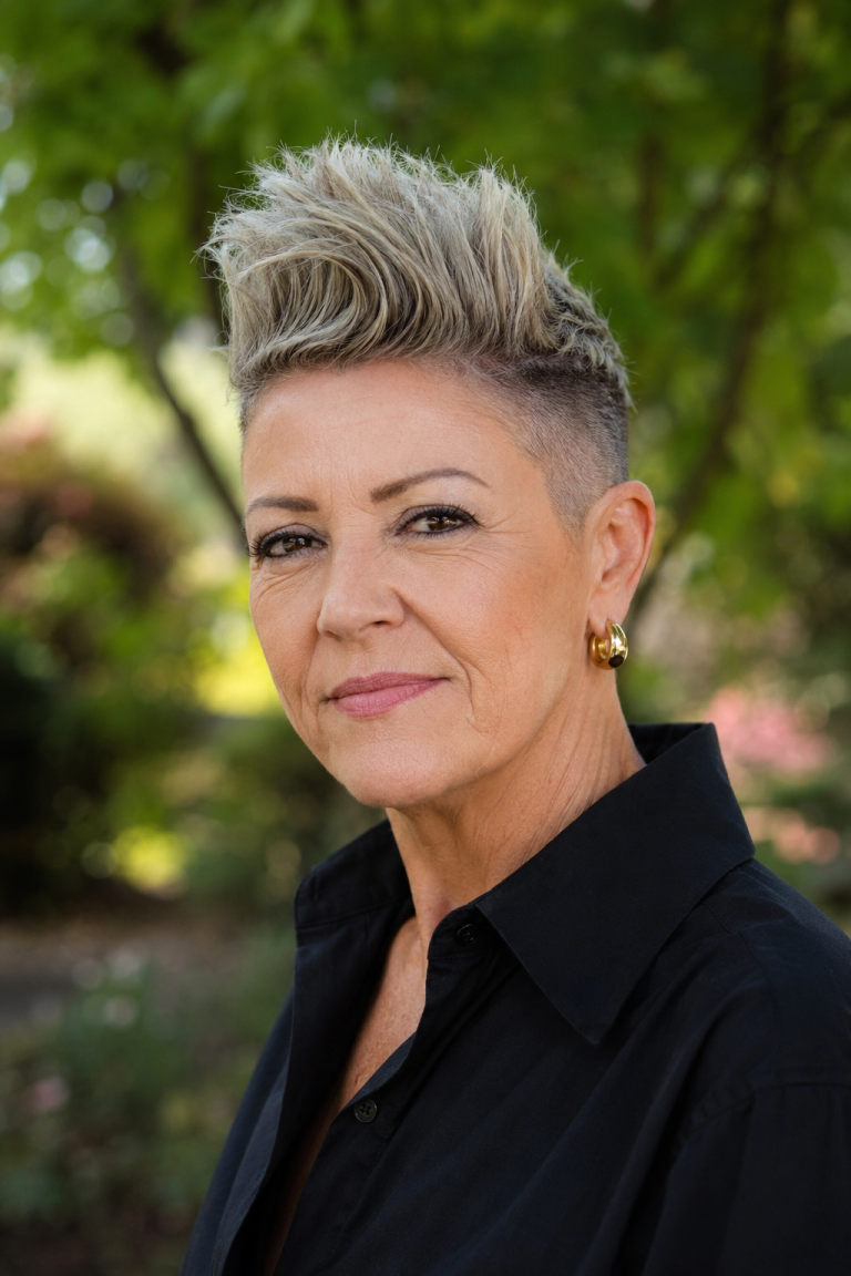 Edgy Choppy Pixie Cuts with Undercuts for Women Over 50