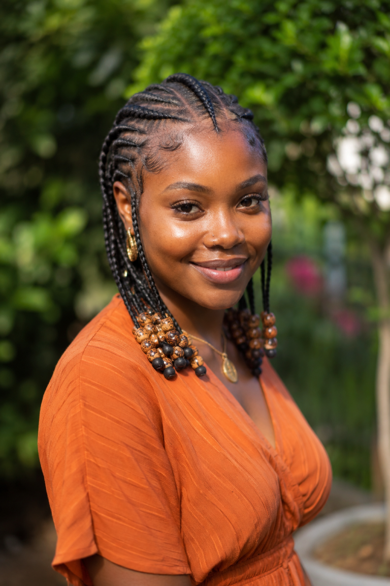 Fulani Braids with Beads Hairstyles