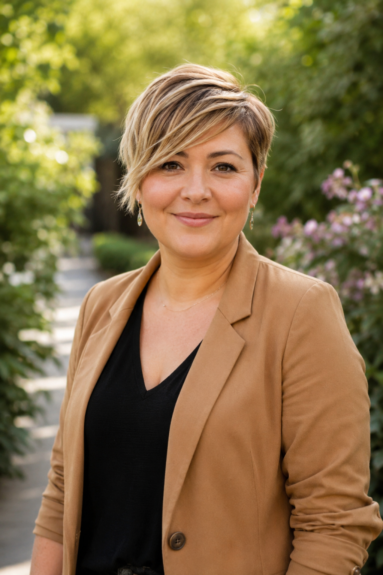 Long Pixie Haircuts That Flatter Round Faces