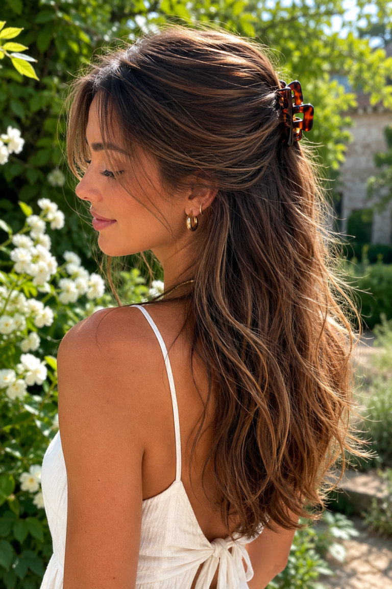 24 Claw Clip Hairstyles That Take Hair From Lazy to Polished