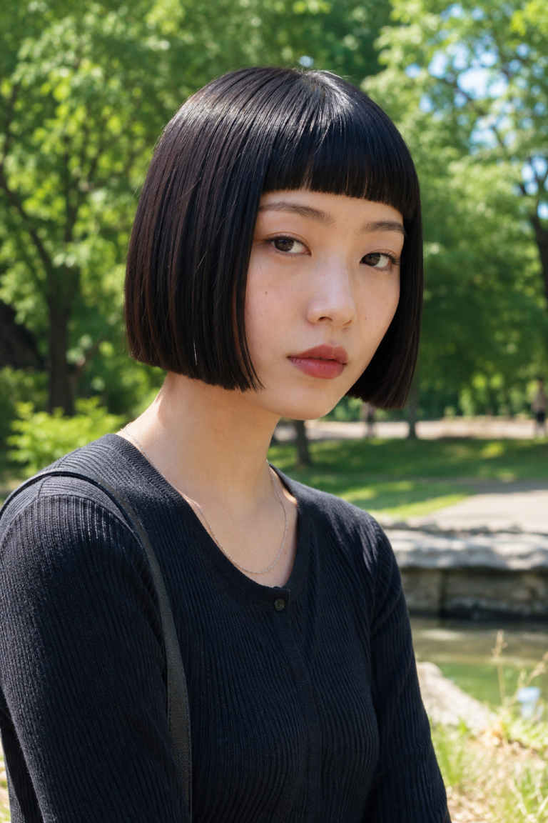 Short Bob with Blunt Bangs