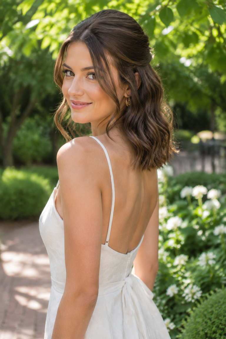 Classic Half-Up with Soft Waves