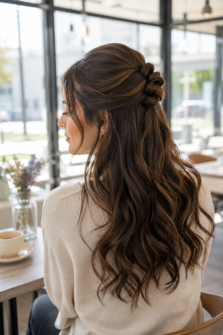24 Half Up Half Down Hairstyles for Long Hair Worth Mastering
