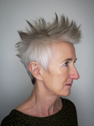 Spiky Haircuts for Older Women