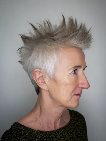 Spiky Haircuts for Older Women