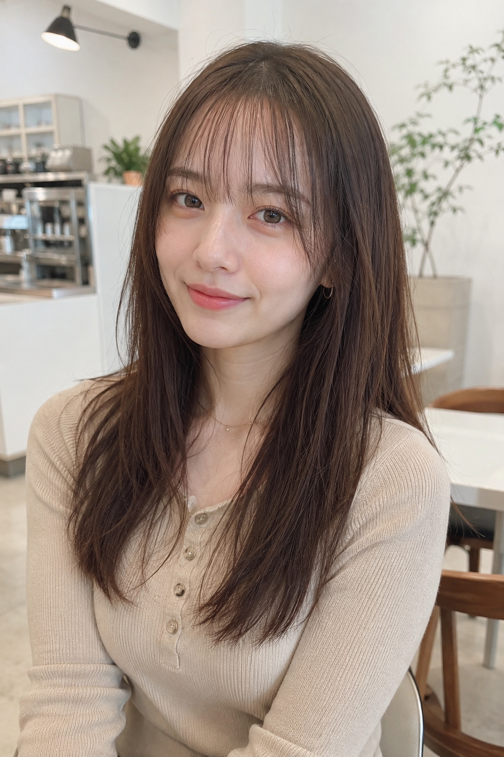 Long Hair with Wispy Bangs